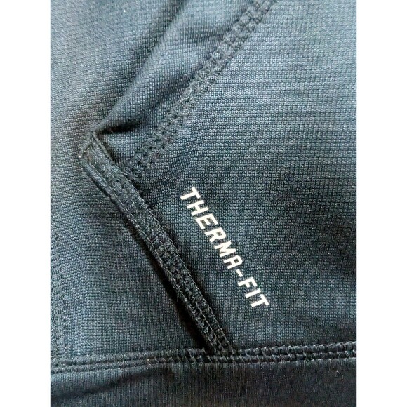 NIKE Therma-Fit Black Long Sleeve Hoodie Pullover Drawstring - Men's Size Medium - Picture 7 of 7